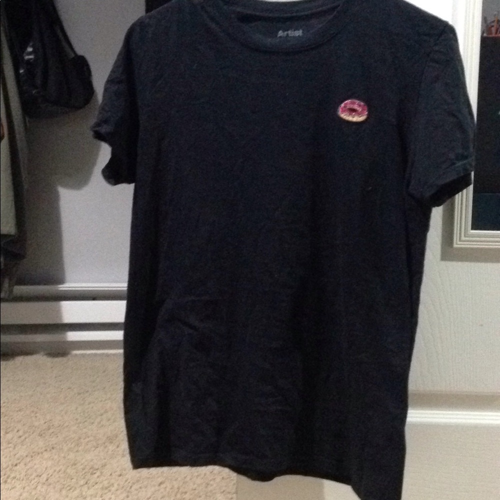 Artist Union Black Tee w/ Pocket Donut